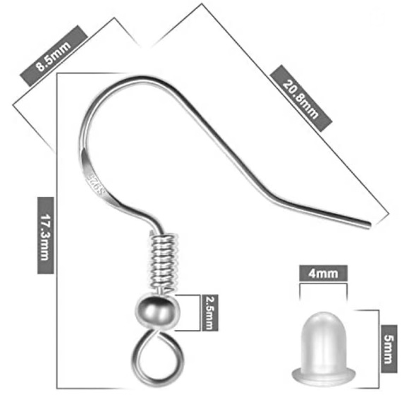 Hand Crafted Valentines 💝 Dangling Sterling Silver Fishhook with Yellow Bow - Picture 8 of 12